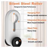 Double Curtain Track Ceiling Mount, 9.2ft (2.8m) Heavy Duty White Aluminum Alloy Curtain Rail with Nano Rollers, Blackout Drop Ceiling Track for Bedroom Window Hotel (White)