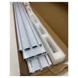Double Curtain Track Ceiling Mount, 9.2ft (2.8m) Heavy Duty White Aluminum Alloy Curtain Rail with Nano Rollers, Blackout Drop Ceiling Track for Bedroom Window Hotel (White)