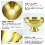 3 Gallon 12L Stainless Steel Beverage Tub Insulated Ice Bucket Metal Champagne Bowl with Base Large Size Ice Bowl for Wine Beer Home Bar Parties Gold