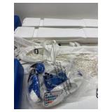 $150 OHYEMO LED Pool Volleyball Net Set, Light Up Pool Volleyball Game Set with 2 LED Water Balls, Adjustable Net and Pump, Swimming Pool Sports Game Set for Adults Teens, Inground Pool Toy Party Fun