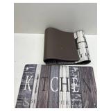PVC Farmhouse Kitchen Mats for Floor Set of 3, Wooden Board Theme Kitchen Rugs, Kitchen Rugs Non-Slip Washable, Anti Fatigue Kitchen Mat for Sink Office Laundry,18"x30"+18"x48"+18"x60" Inches