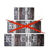 PVC Farmhouse Kitchen Mats for Floor Set of 3, Wooden Board Theme Kitchen Rugs, Kitchen Rugs Non-Slip Washable, Anti Fatigue Kitchen Mat for Sink Office Laundry,18"x30"+18"x48"+18"x60" Inches