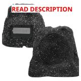 $191 Herdio 8" Rock Bluetooth Speakers Outdoor Waterproof IPX7 Wireless Solar Max 240 Watt, TWS Connection Powered with Rechargeable Battery for Garden Patio Deck Pool Backyard Black 1Pair