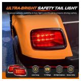 $133 EZGO Deluxe Light Bar Kit, Golf Cart LED Light Kit for EZGO TXT 1996-2013 Gas&Electric Carts, with 12V Street Legal LED Headlight Taillights Turn Signals Hazard Light Switch Horn Brake Pad