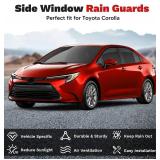 Canvcle Corolla Rain Guards - Window Visors for Toyota Corolla 2019-2025 2026, Outside-Mount Tape-On Side Window Wind Deflectors for Corolla Accessories, Vent Visors Shades Rainproof 4PCS