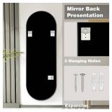 Niccy 48" 16" Oval Full Length Mirror, Long Oval Mirror with Unique Metal Frame Large Explosion-Proof Hanging Mirror for Living Room, Decorative Vanity Mirror for Bathroom, Bedroom, Gold