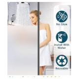 Frosted Glass Window Privacy Film Decorative with Tools, 2 Way Frosting Privacy Film for Glass Door, Static Cling Tint for Home Anti-UV, Covering Clings 23.6" by 77"