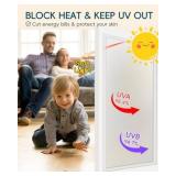 Frosted Glass Window Privacy Film Decorative with Tools, 2 Way Frosting Privacy Film for Glass Door, Static Cling Tint for Home Anti-UV, Covering Clings 23.6" by 77"