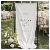 Elegant Wedding Welcome Sign Stand   Sturdy Welcome to Our Wedding Sign Holder for Seating Charts & Event Decor - A Beautiful Black Metal Easel to Welcome Guests & Celebrate Your Love