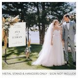 Elegant Wedding Welcome Sign Stand   Sturdy Welcome to Our Wedding Sign Holder for Seating Charts & Event Decor - A Beautiful Black Metal Easel to Welcome Guests & Celebrate Your Love