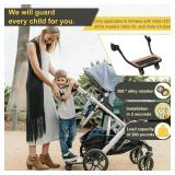 Piggyback Ride-Along Board for Vista (Models 2015-2019),Vista V2,and Vista V3 Strollers,Stroller Standing Board with 360   Universal Wheel,Use EVA Foam Wheels Smoothly Nnavigate Through Rugged Roads