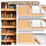 5 Pack Size24x16in Wire Shelf Cover for Pantry, Closet, Kitchen   Waterproof PVC Wood-Look Wire Rack Covers for Shelves, Multiple No-Tool Installation