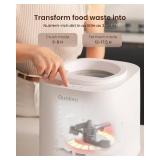 $218 4L Electric Composter for Kitchen, Smart Countertop Compost Bin, Odorless | Low Noise | Auto-Cleaning | Turn Food Waste into Fertilizer, Indoor Food Waste Compost Machine, White
