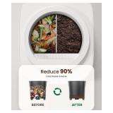 $218 4L Electric Composter for Kitchen, Smart Countertop Compost Bin, Odorless | Low Noise | Auto-Cleaning | Turn Food Waste into Fertilizer, Indoor Food Waste Compost Machine, White
