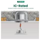 6 Pack 6 Inch Recessed Lighting Housing,Can Light Housing,New Construction Recessed Lighting,IC Rated & Air Tight,TP24 Connector,ETL Listed