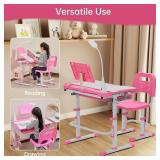 SMAGREHO Kids Desk and Chair Set, Height Adjustable Child