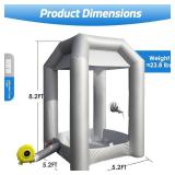 $359 Inflatable Cash Cube Booth with 2 Blowers, Inflatable Money Grab Machine for Commercial Advertising & Event Promotion, Fast Inflation (Silver, 5.2x5.2x8.5FT)