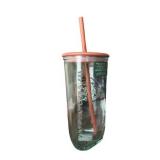 Starbucks 2024 Terracotta Brown Recycled Triangle Glass Cold Cup Limited Edition