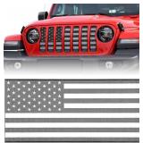 moveland Grill Insert with US Flag - Aluminum Alloy Mesh Grille Grid Insert Screen Compatible with Jeep Wrangler JL & Jeep Gladiator 2018 2019 2020 2021 2022 2023 2024