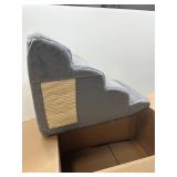 Dog Stairs for Small Dogs, 4-Step Dog Ramp for Bed 19.7" H, Dogs Steps for Bed, Couch, Pet Stairs with Non-Slip Bottom Design, Cat Scratching, High Density Foam Portable Pet Steps, Indoor, Grey