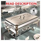 $130 Chafing Dishes for Buffet 4 Pack, 9QT No Fingers Cut Roll Edge Designed Chafing Dish Buffet Set Mirror-Like Polished Finish Food Warmers for Parties, Birthday, Holiday Parties, Church Events, etc
