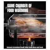 $130 Chafing Dishes for Buffet 4 Pack, 9QT No Fingers Cut Roll Edge Designed Chafing Dish Buffet Set Mirror-Like Polished Finish Food Warmers for Parties, Birthday, Holiday Parties, Church Events, etc