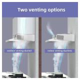 FIREGAS 30 Inch Under Cabinet Range Hood, 300 CFM Powerful & 45dB Quiet Vent Hood, Slim Stainless Steel Stove Hood for Kitchen & Apartments, 2-Speed Exhaust Fan, Ducted/Ductless Convertible