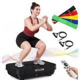 SEDOZIK Vibration Plate Exercise Machine, Vibration Plate for Lymphatic Drainage Weight Loss, 450 Lbs Capacity Full Body Vibrating Platform Workout Equipment with Bluetooth for Home Women Men