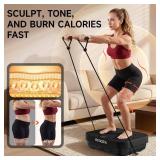 SEDOZIK Vibration Plate Exercise Machine, Vibration Plate for Lymphatic Drainage Weight Loss, 450 Lbs Capacity Full Body Vibrating Platform Workout Equipment with Bluetooth for Home Women Men