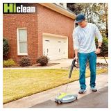 Hiclean 15" Pressure Washer Surface Cleaner with Wheels 3400 PSI Max, Surface Cleaner for Power Washer Attachment for Concrete, Patio, Sidewalk, and Driveways