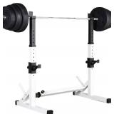 Barbell Rack Stand - Multifunctional Adjustable Squat Rack, Heavy-Duty Dumbbell Rack Strength Training Dip Station, Home Gym Equipment Max Load 550lbs
