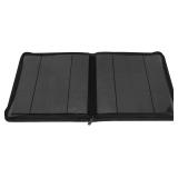 Trading Card Binder Sleeves 12 Pocket PU Card Binder PU Cover Trading Card Binder for 480 Cards with Zipper Card Binders Card Holder Folders for Cards(Black)