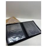 Trading Card Binder Sleeves 12 Pocket PU Card Binder PU Cover Trading Card Binder for 480 Cards with Zipper Card Binders Card Holder Folders for Cards(Black)