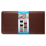 ComfiLife Anti Fatigue Floor Mat   3/4 Inch Thick Kitchen Mats for Floor, Standing Desk Mat, Kitchen Rug   Comfort at Home, Office   Durable   Stain Resistant   Non-Slip Bottom (24" x 70", Brown)