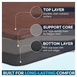 ComfiLife Anti Fatigue Floor Mat   3/4 Inch Thick Kitchen Mats for Floor, Standing Desk Mat, Kitchen Rug   Comfort at Home, Office   Durable   Stain Resistant   Non-Slip Bottom (24" x 70", Brown)