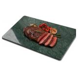Green Marble Cutting Board, Marble Slab Pastry Board 12x20 Inch With Non-Slip Feet For Baking, Cheese, Charcuterie, Chocolate