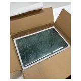 Green Marble Cutting Board, Marble Slab Pastry Board 12x20 Inch With Non-Slip Feet For Baking, Cheese, Charcuterie, Chocolate