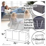 Extra Large Toy Box - Big Toy Box - Sturdy Extra Large Toy Storage Organizer with Pockets - Extra Large Toy Chest 36 x 16 x 12 in - Black