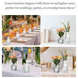 Glass Bud Vases Set of 64 - Assorted Small Mini Glass Vases for Flowers, Crystal Vintage Vase Set, Bulk Centerpieces for Table D cor, Wedding, Home and Events (Clear, 64 Pcs)