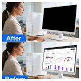 2-Pack Privacy Screen For Computer Monitor, 24-Inch 16:9 Aspect Ratio; Anti Spy/Bule Light/Glare And Eye Protection, 2 Install Ways Removable For Office, Airport, Cafe And Other Public Area; Diagonal 