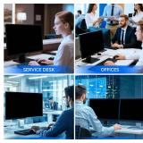 2-Pack Privacy Screen For Computer Monitor, 24-Inch 16:9 Aspect Ratio; Anti Spy/Bule Light/Glare And Eye Protection, 2 Install Ways Removable For Office, Airport, Cafe And Other Public Area; Diagonal 