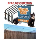 $160 Cat Fence Outdoor Barrier - Top of Fence Height Extender Solution for Pets - Wall Topper   Invisible Solution for Small Dogs - Cat proofing Fence Extension - Catio (10m / 33ft)
