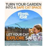 $160 Cat Fence Outdoor Barrier - Top of Fence Height Extender Solution for Pets - Wall Topper   Invisible Solution for Small Dogs - Cat proofing Fence Extension - Catio (10m / 33ft)