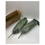 CQURE 45" Fake Ferns Artificial Plants Large,Set of 2 Artificial Boston Ferns Faux Hanging Fake Plants for Outdoors Planter Home Garden Decor,60 Branches