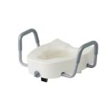 3 PACK! Medline 5" Elongated Raised Toilet Seat, With Lock and Removable Padded Arms
