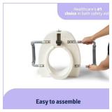 3 PACK! Medline 5" Elongated Raised Toilet Seat, With Lock and Removable Padded Arms