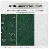 Chaise Lounge Cushions Outdoor, 72"x26"x3" Triple-Waterproof Outdoor Chair Cushion with Removable Cover Forest Green Color