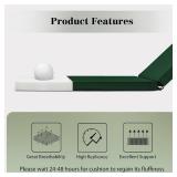 Chaise Lounge Cushions Outdoor, 72"x26"x3" Triple-Waterproof Outdoor Chair Cushion with Removable Cover Forest Green Color