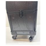 $130 Somduy 4 in 1 Rolling Makeup Case on Wheels with Drawer and Professional Cosmetic Organizers for Salon Barber - Bright Black