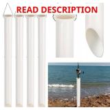 4 Pack 27in Sand Spike PVC Tubular Sand Spike Fishing Rod Holder for Surf Fishing for Beaches, Rivers and Sandy Beaches